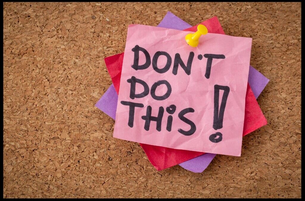 5 Things NOT to Do While Moving or Packing