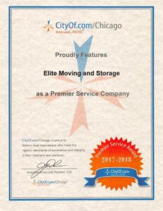 CityOf.com Chicago local business premier service company award certificate